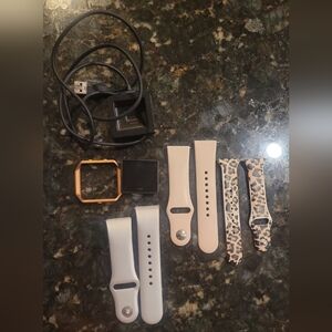 fitbit Replacement Bands Set in Blush, Light Gray, Leopard Print